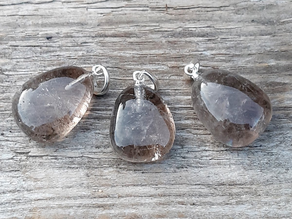 Edelsteen Rookkwarts hanger - 925 sterling zilver